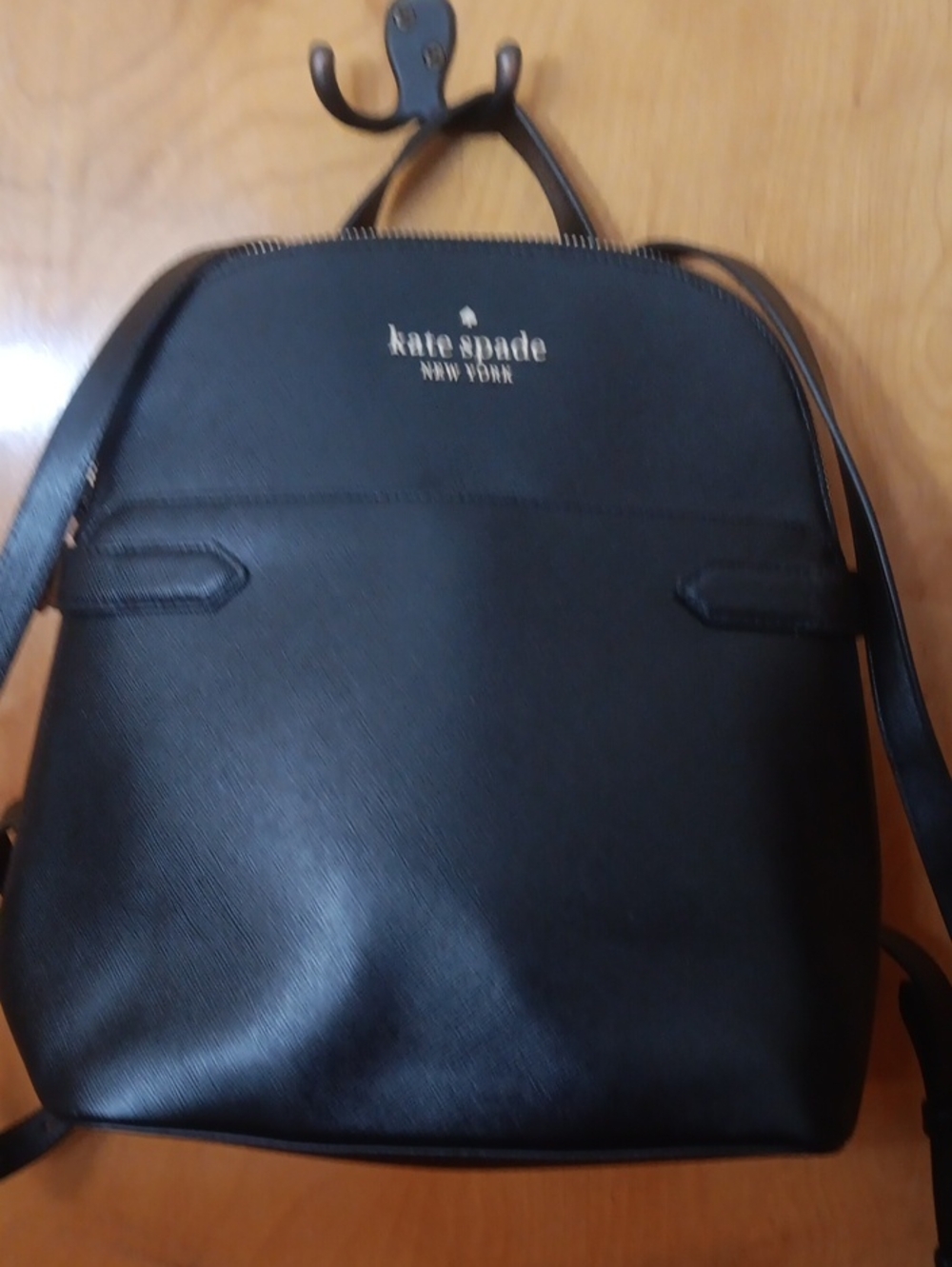 kate spade Black Saffiano Leather Backpack